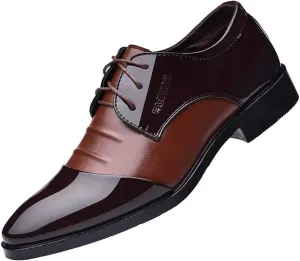 Men Dress Shoes Brown Leather Toe Male Men Suit Pointed Leather Casual Shoes Business Shoes Shoes Fashion Men's Leather Shoes Mens Dark Brown Business Casual Shoes
