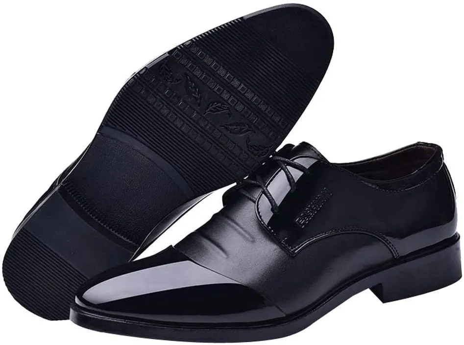 Men Dress Shoes Brown Leather Toe Male Men Suit Pointed Leather Casual Shoes Business Shoes Shoes Fashion Men's Leather Shoes Mens Dark Brown Business Casual Shoes
