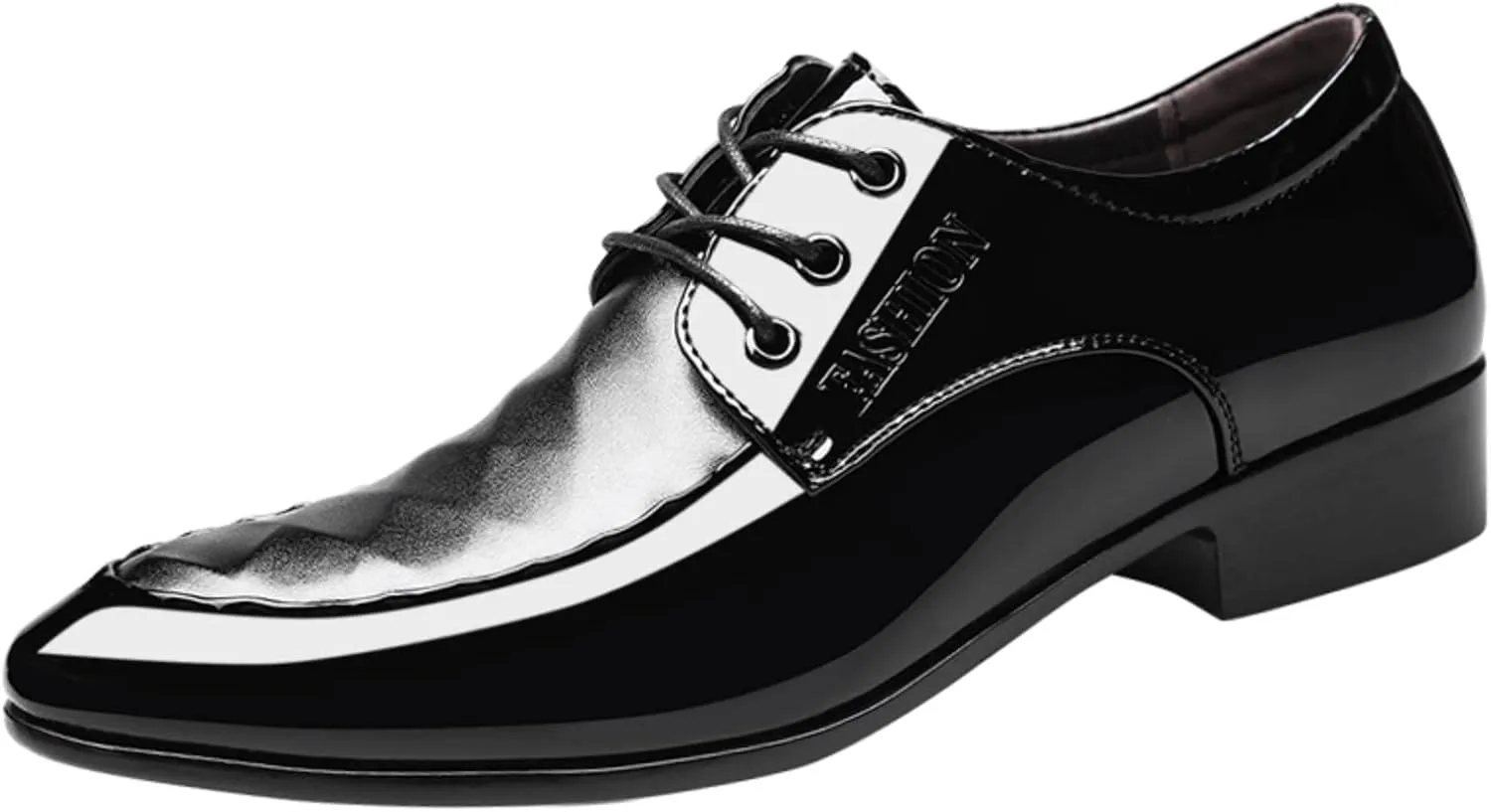 Mens Casual Business Shoes Low Heel Comfortable Leather Formal Shoes Non Slip Breathable Dress Shoe for Men Lace Up Leather Footwear Elegant Dating Suit DerbyArch Support Derbby