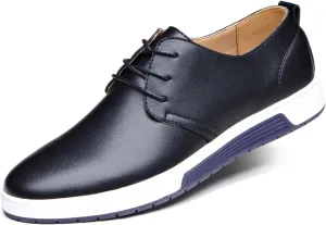 Men's Casual Oxford Shoes Walking Formal Wedding Shoes Laces-up Hollow Breathable Dress Shoes Fashion Flat Sneakers