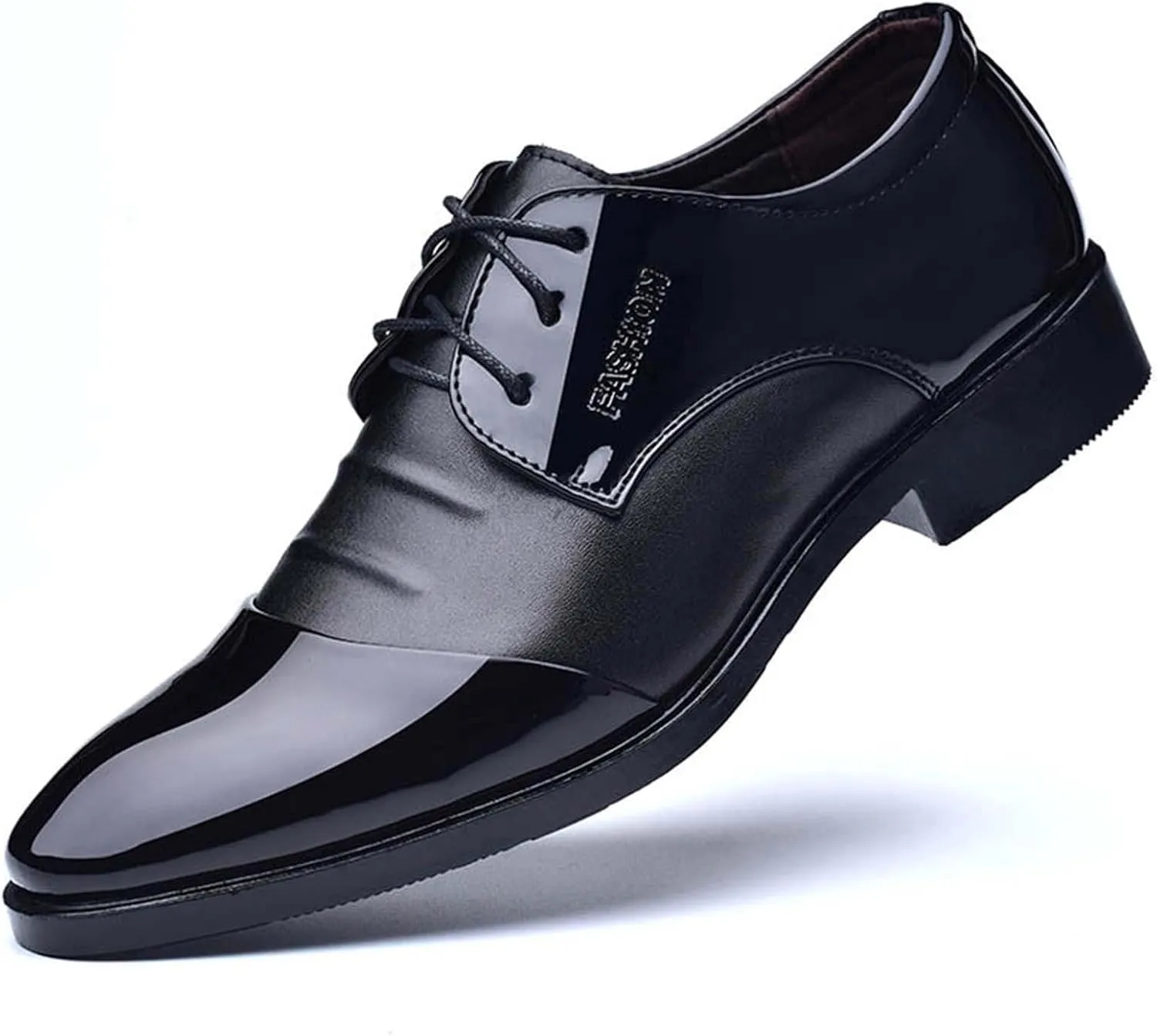 Men's Dress Shoes Business Fashion Black Comfort Oxfords Patent Leather Dressy Shoe Classic Loafers Formal Derby Footwear