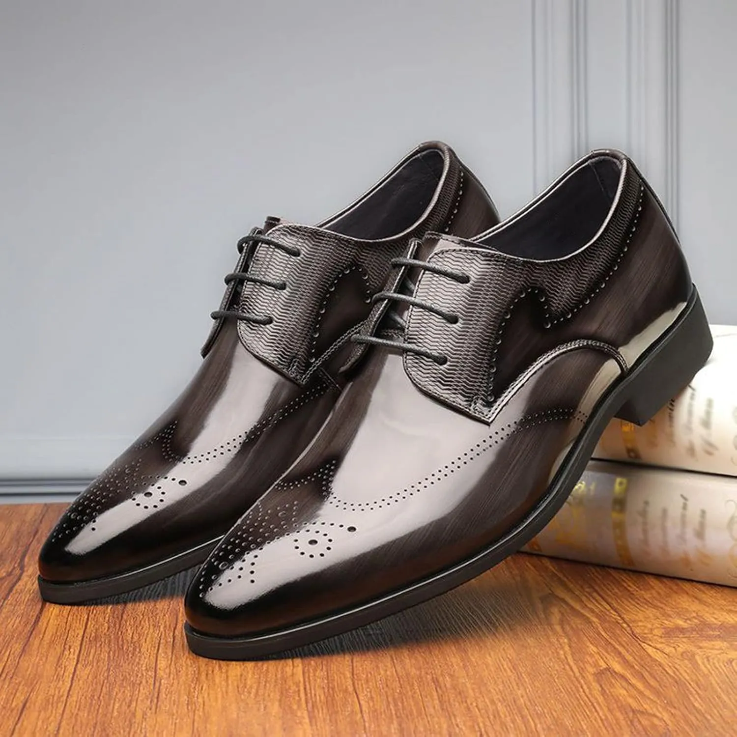 Men's Dress Shoes Classic Casual Loafers Tuxedo Oxford Shoes Formal Wedding Shoes Wide Business Penny Loafers