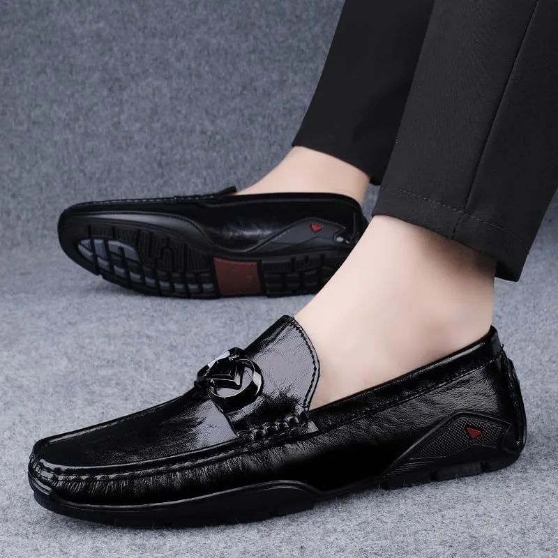 Men's Dress Shoes Formal Work Slip-On Business Loafers Shoes Casual Leather Men Oxfords Shoes