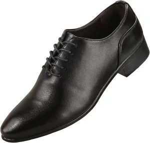 Men's Dress Shoes Size 11 Men's Spring and Summer Korean Edition Solid Color Pointed Lace Up Business Leather Shoes Formal Shoes Men Brown