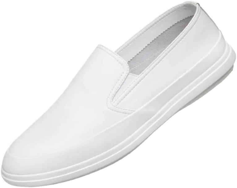 Men's Leather Low Heel Loafers Fashion Handmade Lightweight Round Toe Slip On Business Dress Oxford Shoes Leisure Driving Office Loafer