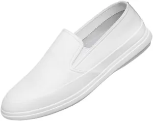 Men's Leather Low Heel Loafers Fashion Handmade Lightweight Round Toe Slip On Business Dress Oxford Shoes Leisure Driving Office Loafer