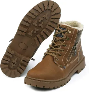 Men's Mid-top Combat Boots Winter Snow Waterproof Tactical Shoes Sneakers for Flight Work Outdoor Waterproof Desert Hiking Boots