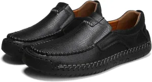 Mens Shoes Dress Slip-on Loafers: Men's Premium Genuine Leather for Driving