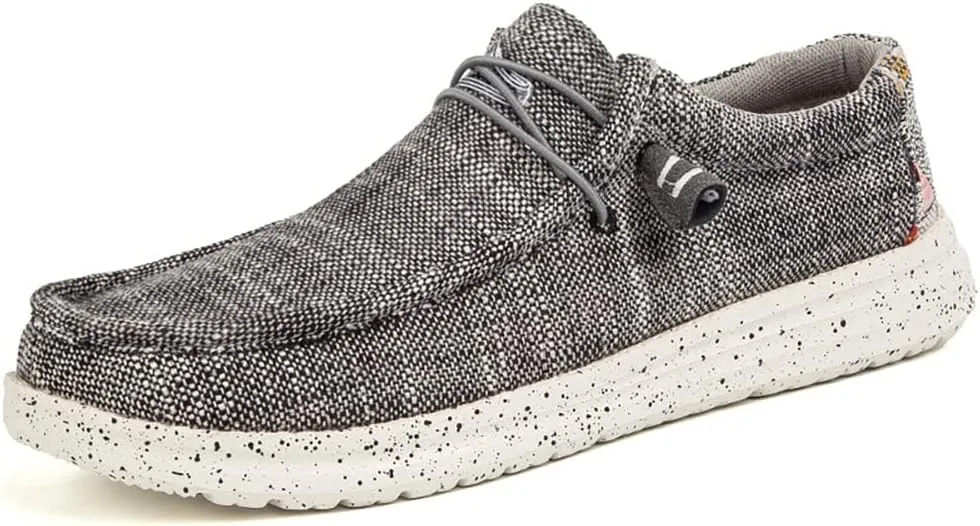 Mens Slip-on Canvas Loafers Casual Boat Shoes