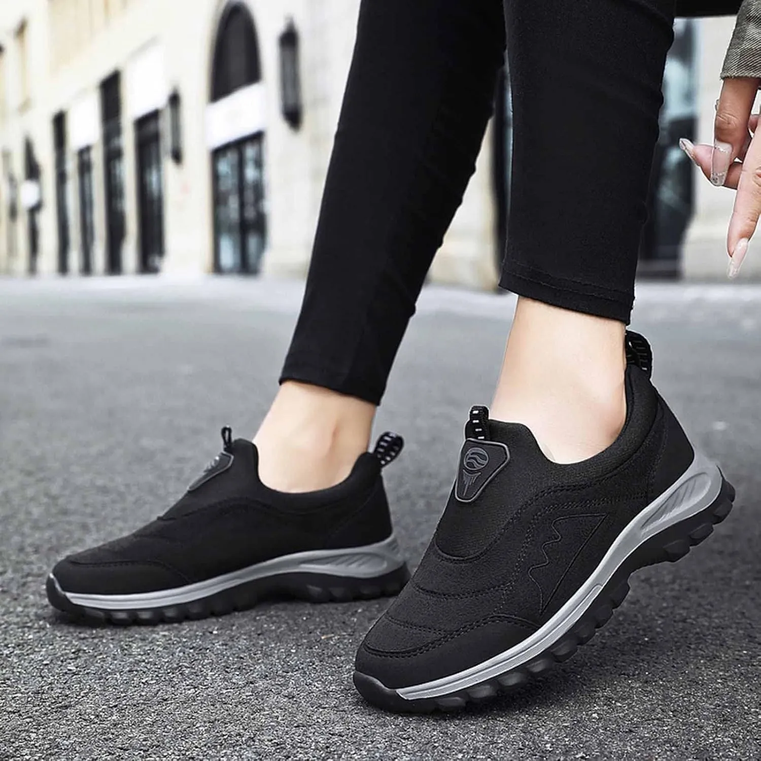 Men's Sneakers Couple Men's and Winter New Warm Elderly Non Slip Slip On Walking Shoes Fashion Lightweight Casual Shoes