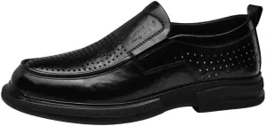 Men's Solid Colour Vintage Slip On Penny Loafer Shoes Comfortable Walking Slip On Lightweight Breathable Shoes for Summer Outdoor Driving & Walking