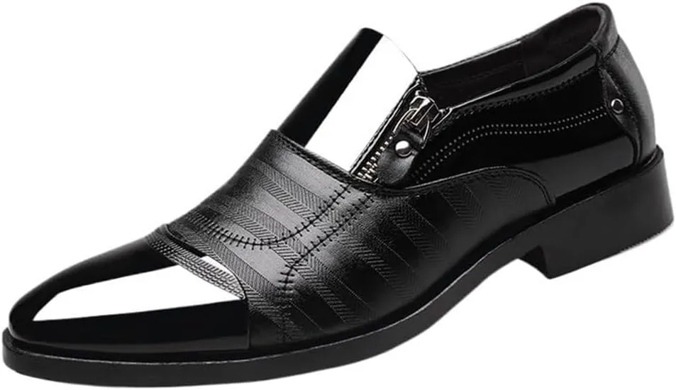 Mens Tuxedo Shoes Genuine Leather All-Day Non Slip Casual Business Work Formal Fashion Comfort Luxury Slip-Ons Shoes