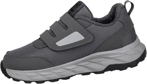 Mens Work Boots Waterproof Hiking Sneakers Warm Fur Lined Safety Toe Shoes for Women Food Service Waterproof Outdoor Shoes Lightweight Anti Slip Hike Grounded Footwear