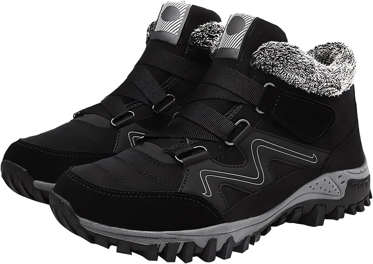 Men's Work Boots with Zipper Hiking Sneakers Boot with Comfort Women Safety Toe Shoes with Zipper Waterproof Outdoor Shoes Leather Comfortable Hike Grounded Footwear