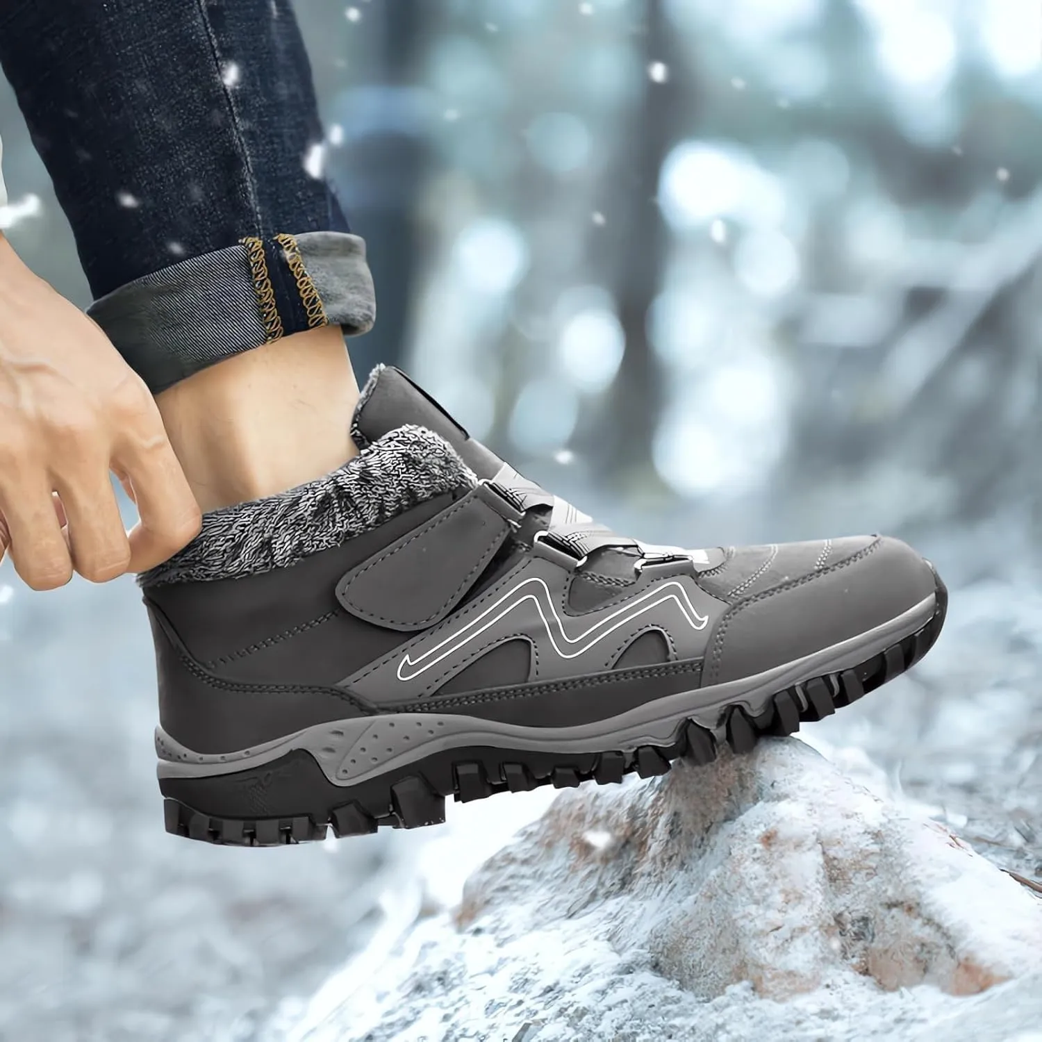 Men's Work Boots with Zipper Hiking Sneakers Boot with Comfort Women Safety Toe Shoes with Zipper Waterproof Outdoor Shoes Leather Comfortable Hike Grounded Footwear
