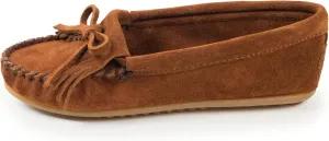 Minnetonka Women's Kilty Moccasin,Brown,7 Wide US