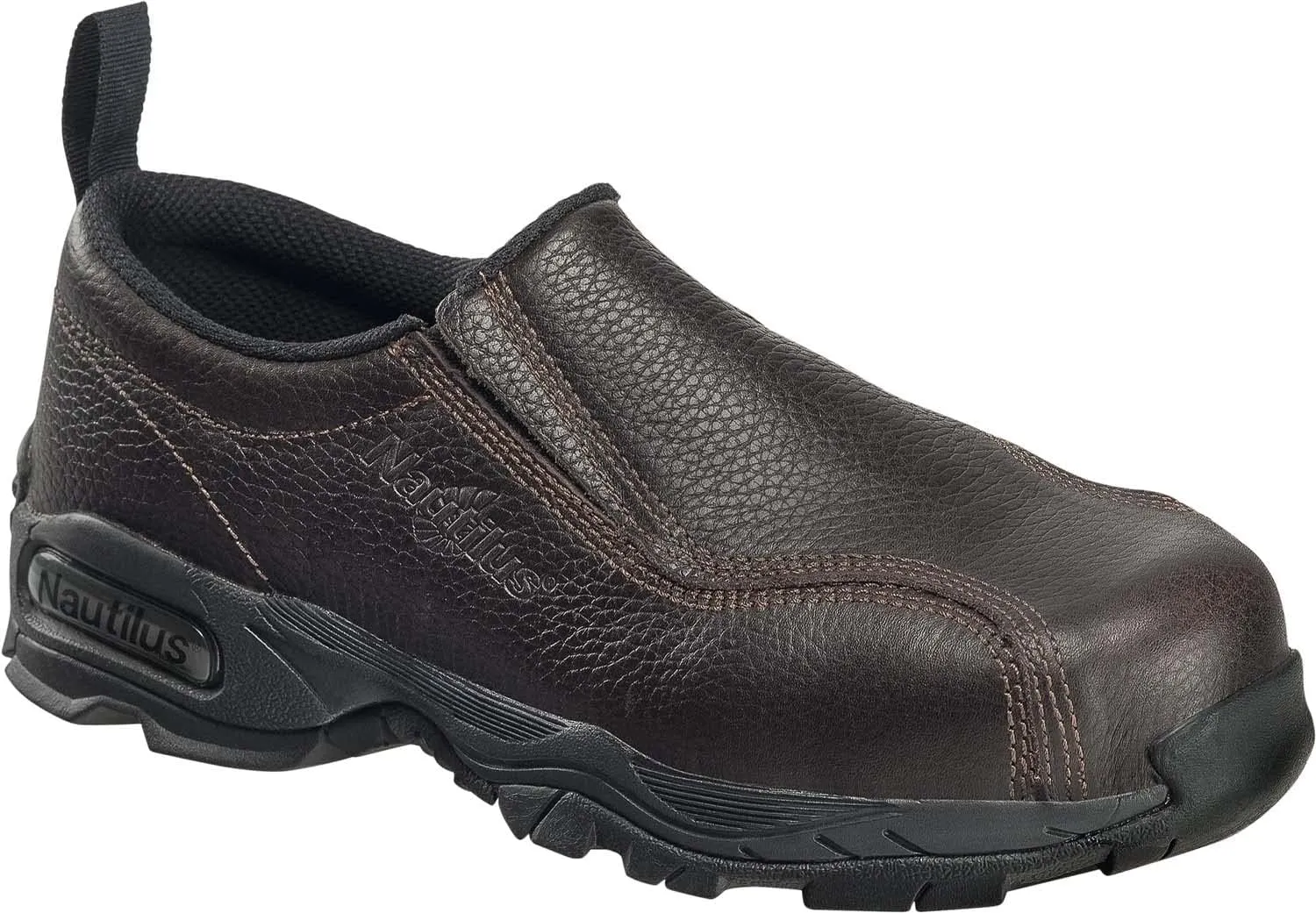 Nautilus Men's, Brown, Steel Toe, SD, Twin Gore Slip On