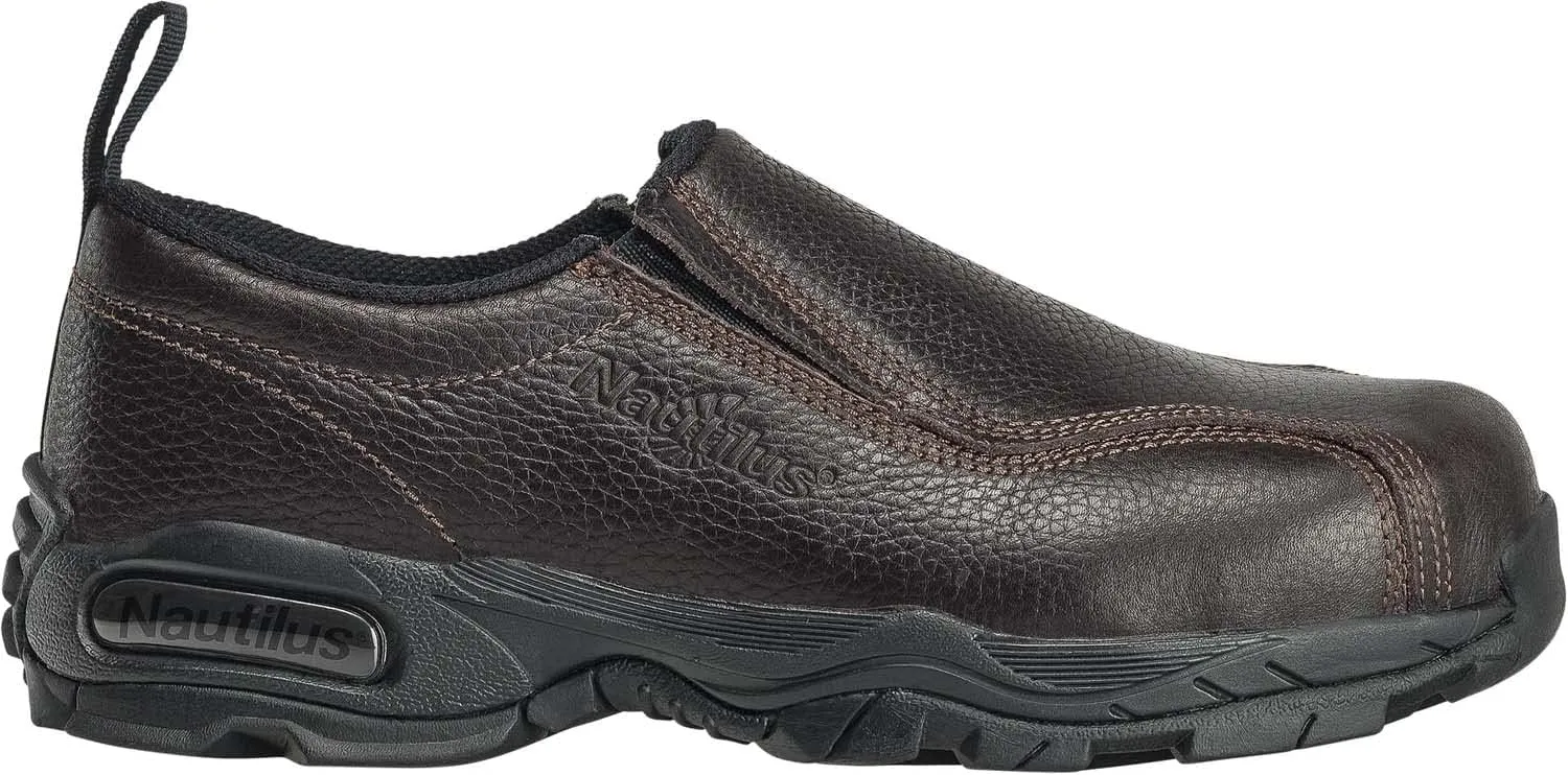 Nautilus Men's, Brown, Steel Toe, SD, Twin Gore Slip On