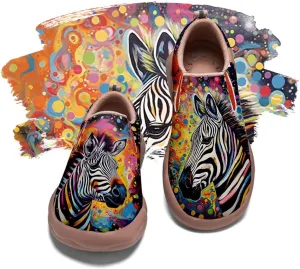 Onehorse Girls Sneakers Boys Slip-Ons Kids Loafers Painted Travel Shoes