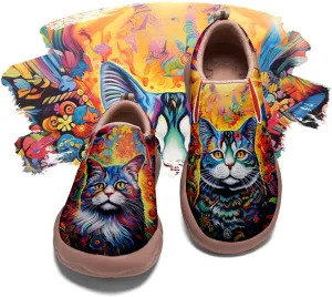 Onehorse Girls Sneakers Boys Slip-Ons Kids Loafers Painted Travel Shoes