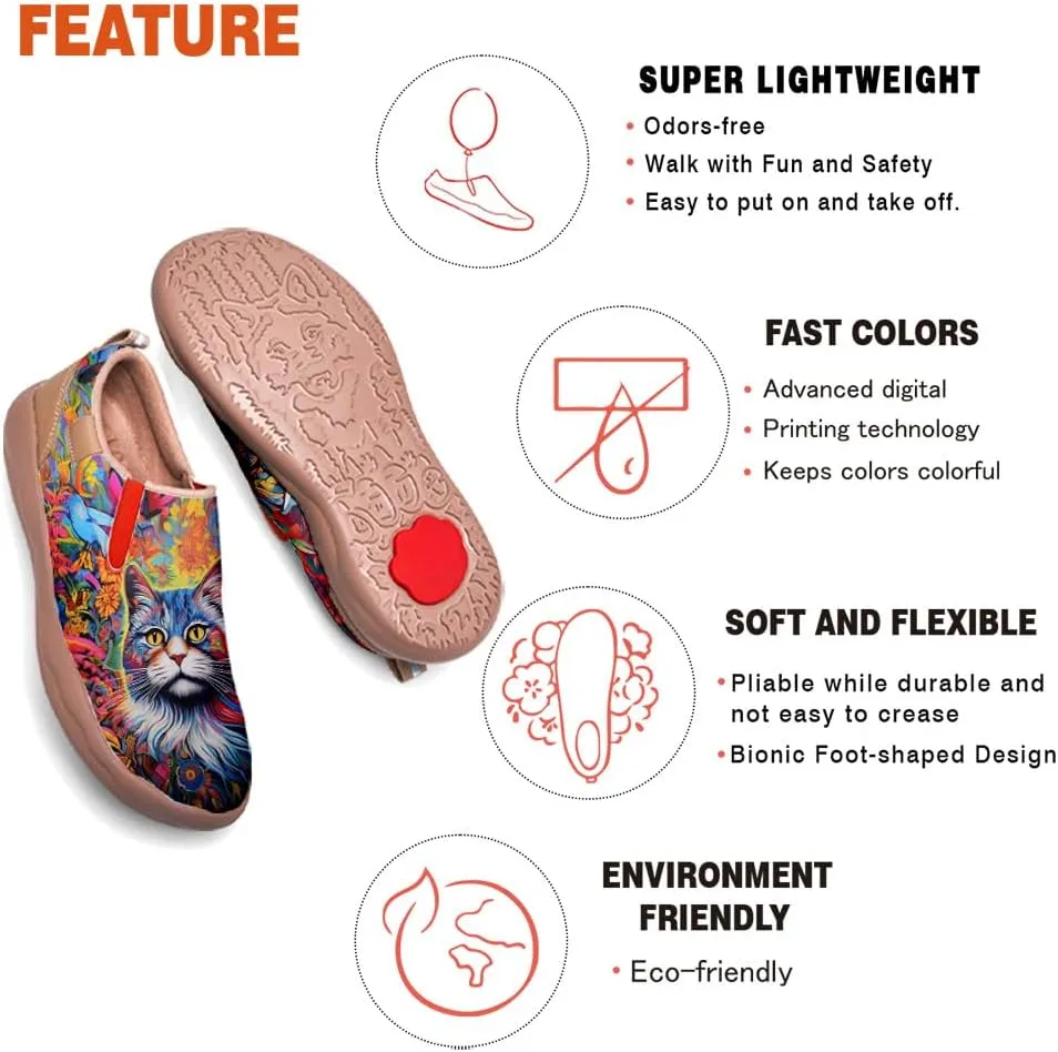 Onehorse Girls Sneakers Boys Slip-Ons Kids Loafers Painted Travel Shoes