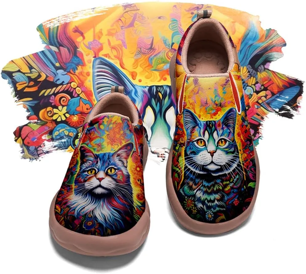 Onehorse Girls Sneakers Boys Slip-Ons Kids Loafers Painted Travel Shoes