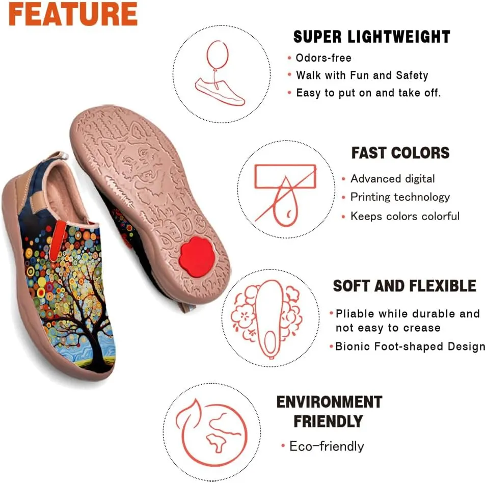 Onehorse Girls Sneakers Boys Slip-Ons Kids Loafers Painted Travel Shoes
