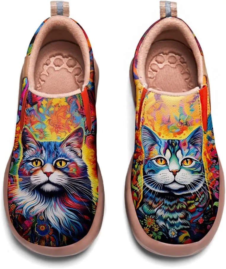 Onehorse Girls Sneakers Boys Slip-Ons Kids Loafers Painted Travel Shoes