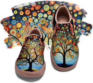 Onehorse Girls Sneakers Boys Slip-Ons Kids Loafers Painted Travel Shoes