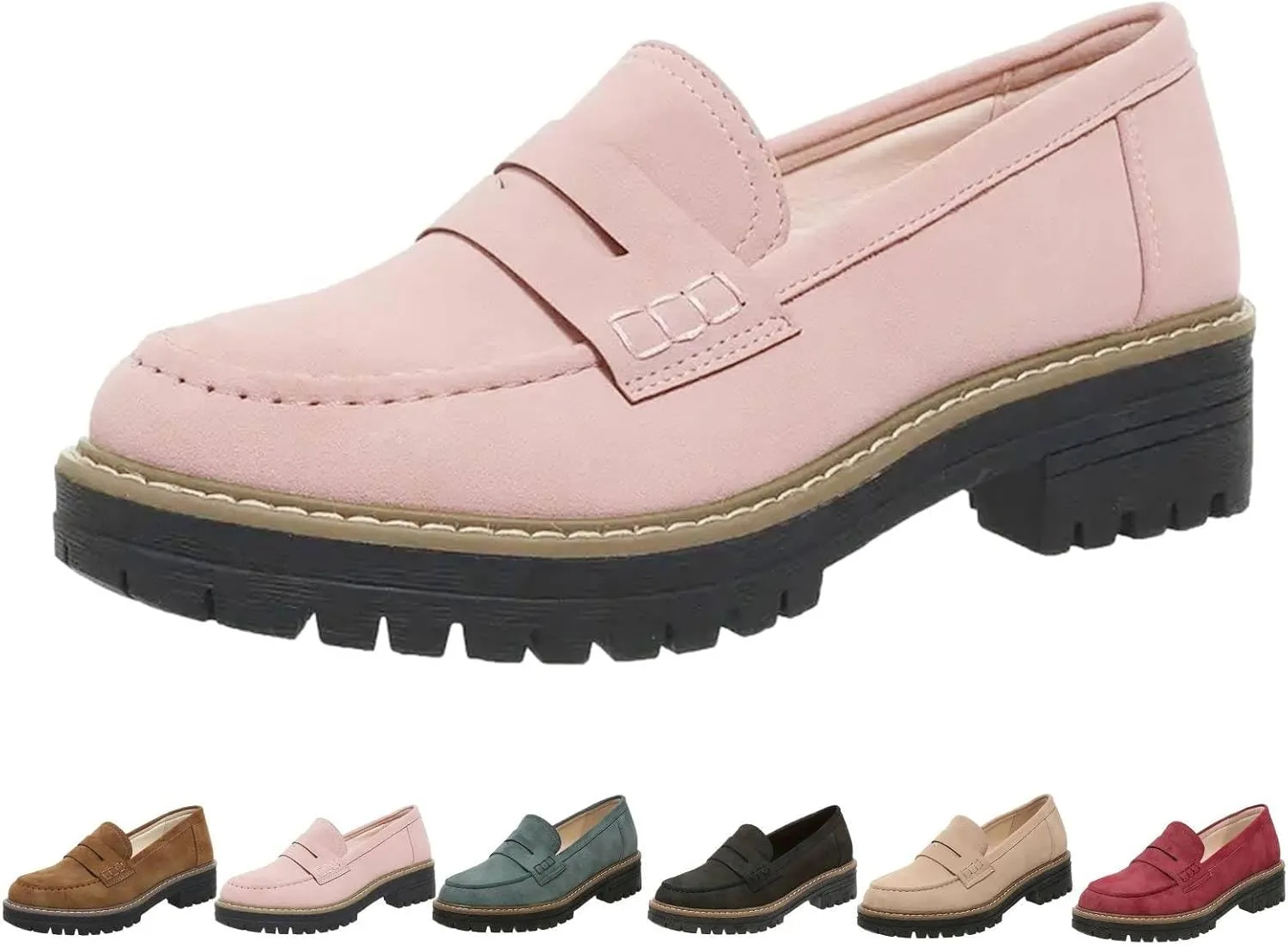 Orthopedic Shoes for Women Orthoture-Orthopedic Platform Loafers, Comfort Orthopedic Shoes, Womens Round Toe Walking Shoe, Slip On Shoes