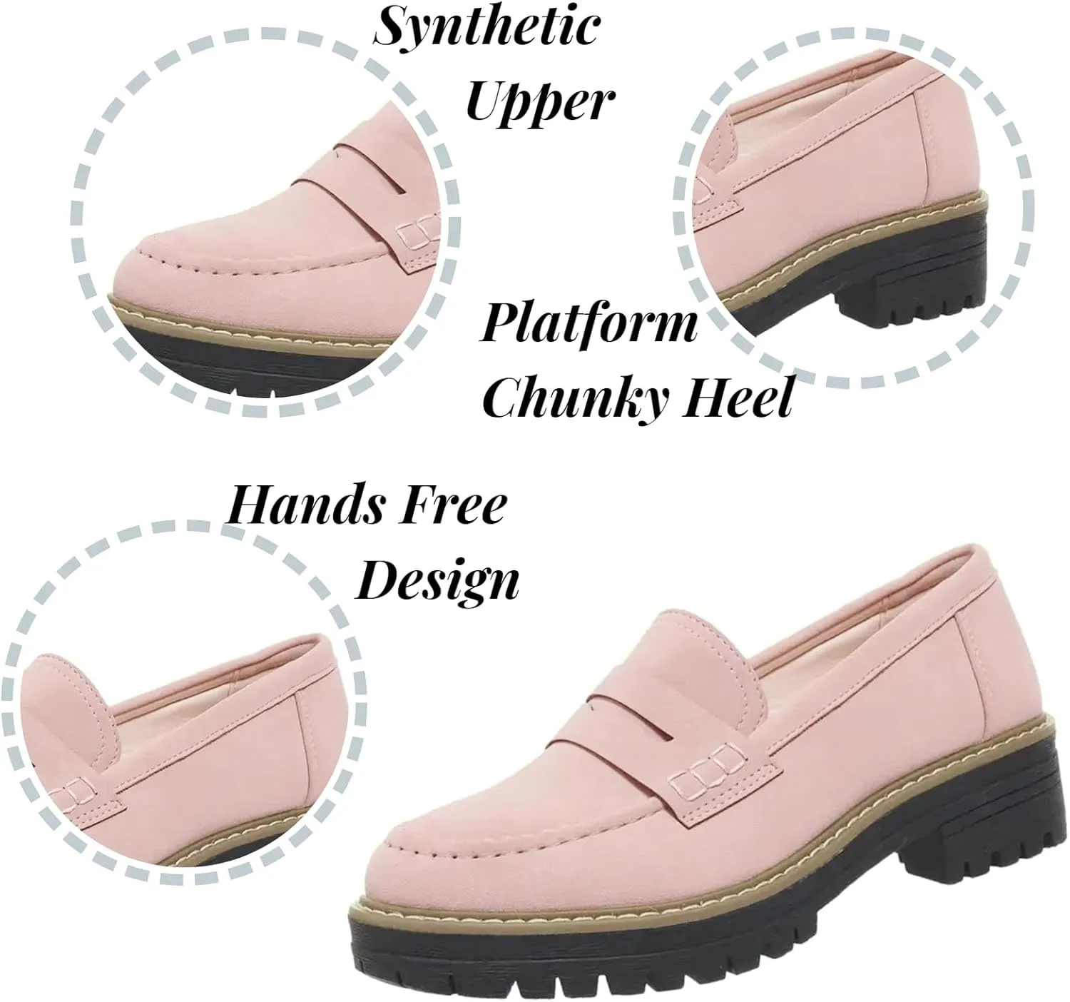 Orthopedic Shoes for Women Orthoture-Orthopedic Platform Loafers, Comfort Orthopedic Shoes, Womens Round Toe Walking Shoe, Slip On Shoes