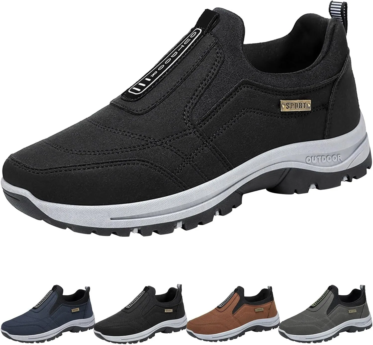 Orthoture Mens Shoes Orthowalkway Mens Shoes Outdoor Casual Arch Support Orthopedic Slip On Walking Shoes Sneakers