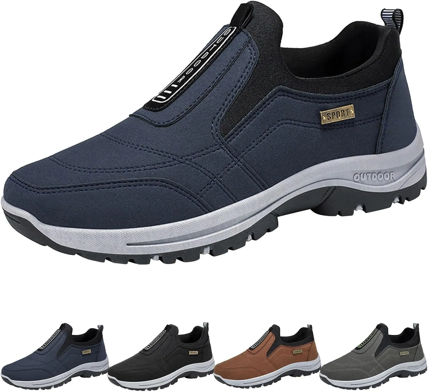 Orthoture Mens Shoes Orthowalkway Mens Shoes Outdoor Casual Arch Support Orthopedic Slip On Walking Shoes Sneakers