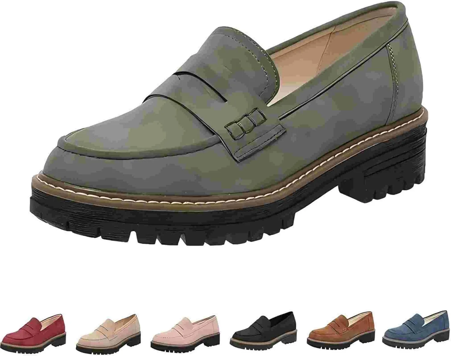 Orthoture Orthopedic Platform Loafers Orthoture Womens Shoes Loafer Lug Sole Loafers Slip On Comfort Casual Fashion