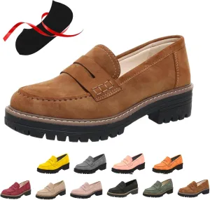 Orthoture Orthopedic Platform Loafers,Comfort Orthoture Orthopedic Shoes,Lug Sole Loafers for Women,Slip On Comfort Casual Fashion