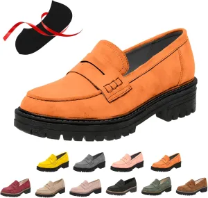 Orthoture Orthopedic Platform Loafers,Comfort Orthoture Orthopedic Shoes,Lug Sole Loafers for Women,Slip On Comfort Casual Fashion