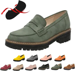 Orthoture Orthopedic Platform Loafers,Comfort Orthoture Orthopedic Shoes,Lug Sole Loafers for Women,Slip On Comfort Casual Fashion