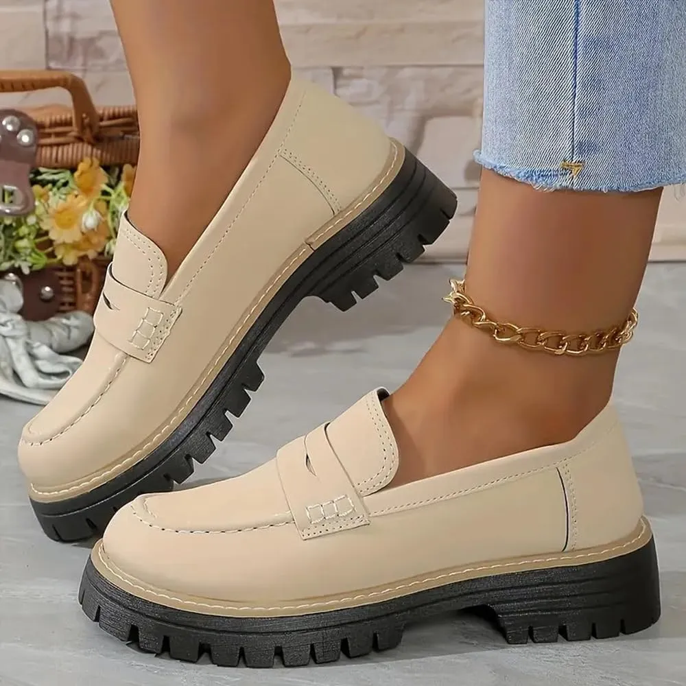 Orthoture Orthopedic Platform Loafers,Comfort Orthoture Orthopedic Shoes,Lug Sole Loafers for Women,Slip On Comfort Casual Fashion