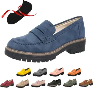 Orthoture Orthopedic Platform Loafers,Comfort Orthoture Orthopedic Shoes,Lug Sole Loafers for Women,Slip On Comfort Casual Fashion