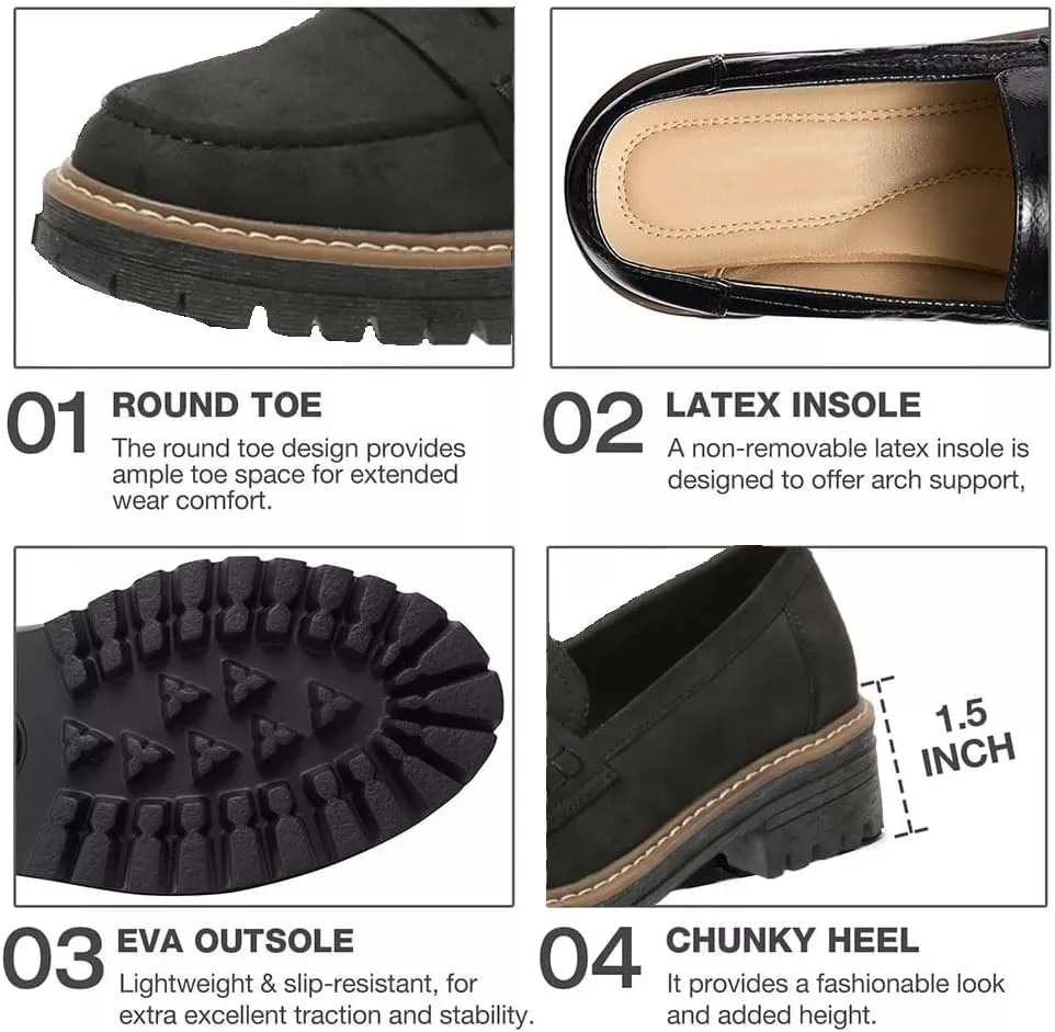 Orthoture Orthopedic Platform Loafers,Womens Loafers Comfortable,Slip On Comfort Casual Fashion