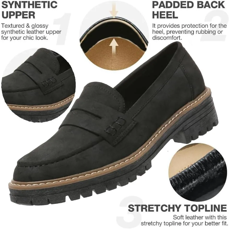 Orthoture Orthopedic Platform Loafers,Womens Loafers Comfortable,Slip On Comfort Casual Fashion
