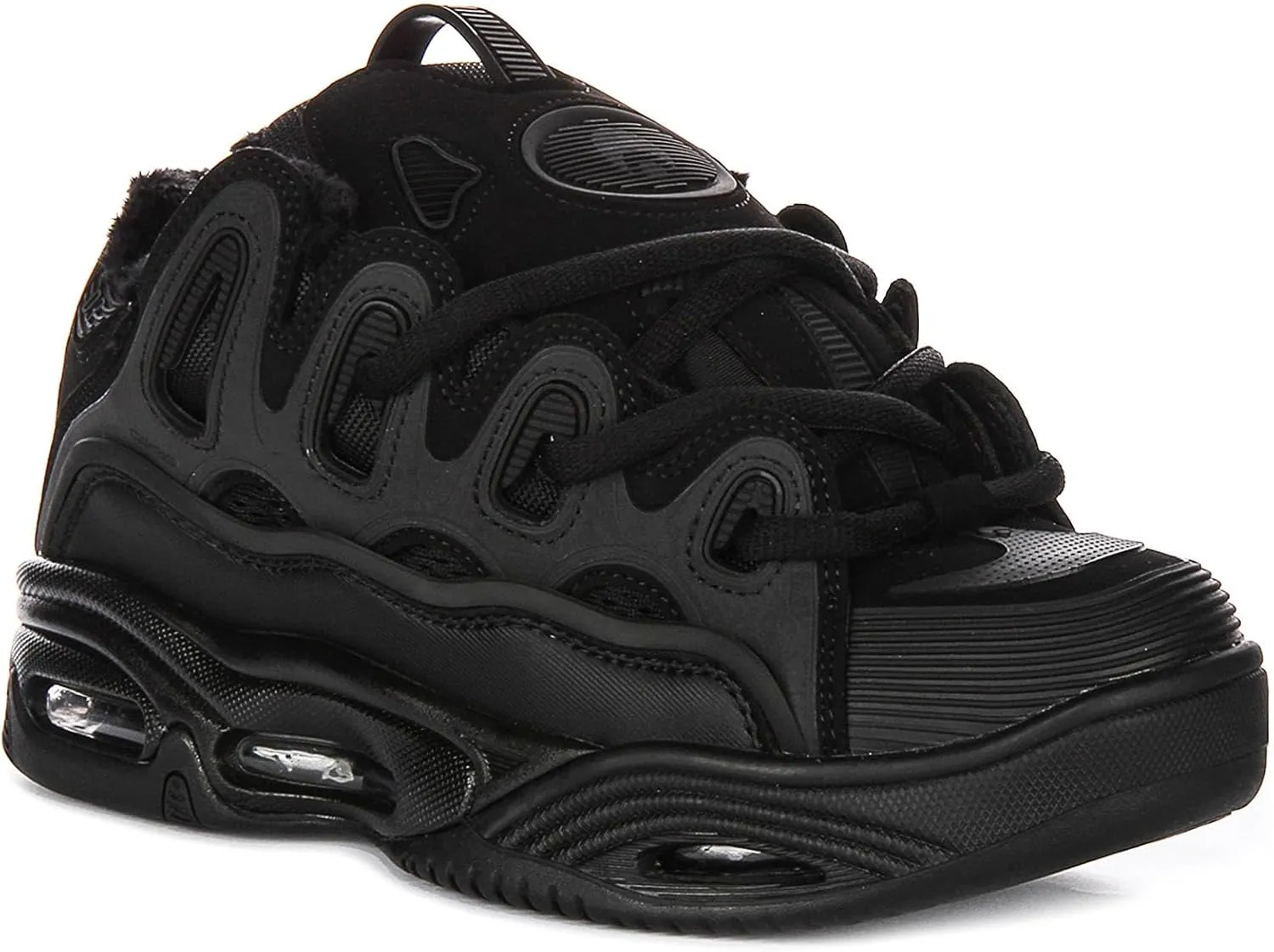 Osiris Men's D3 2001 Skate Shoe, Black/Black/Shearling, 11