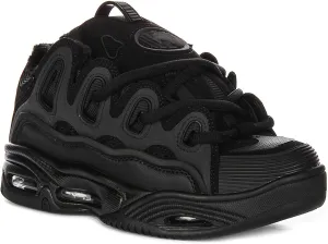 Osiris Men's D3 2001 Skate Shoe, Black/Black/Shearling, 11