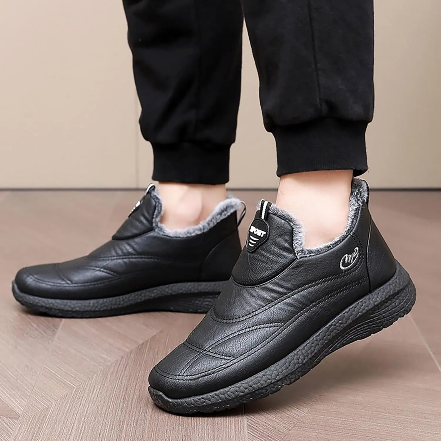 Platform Sneakers for Women Black Mens Black Dress Shoes Slip On Casual Shoes Round Toe Flats Comfortable Black Loafers Women Platform White Sneakers Men Wide