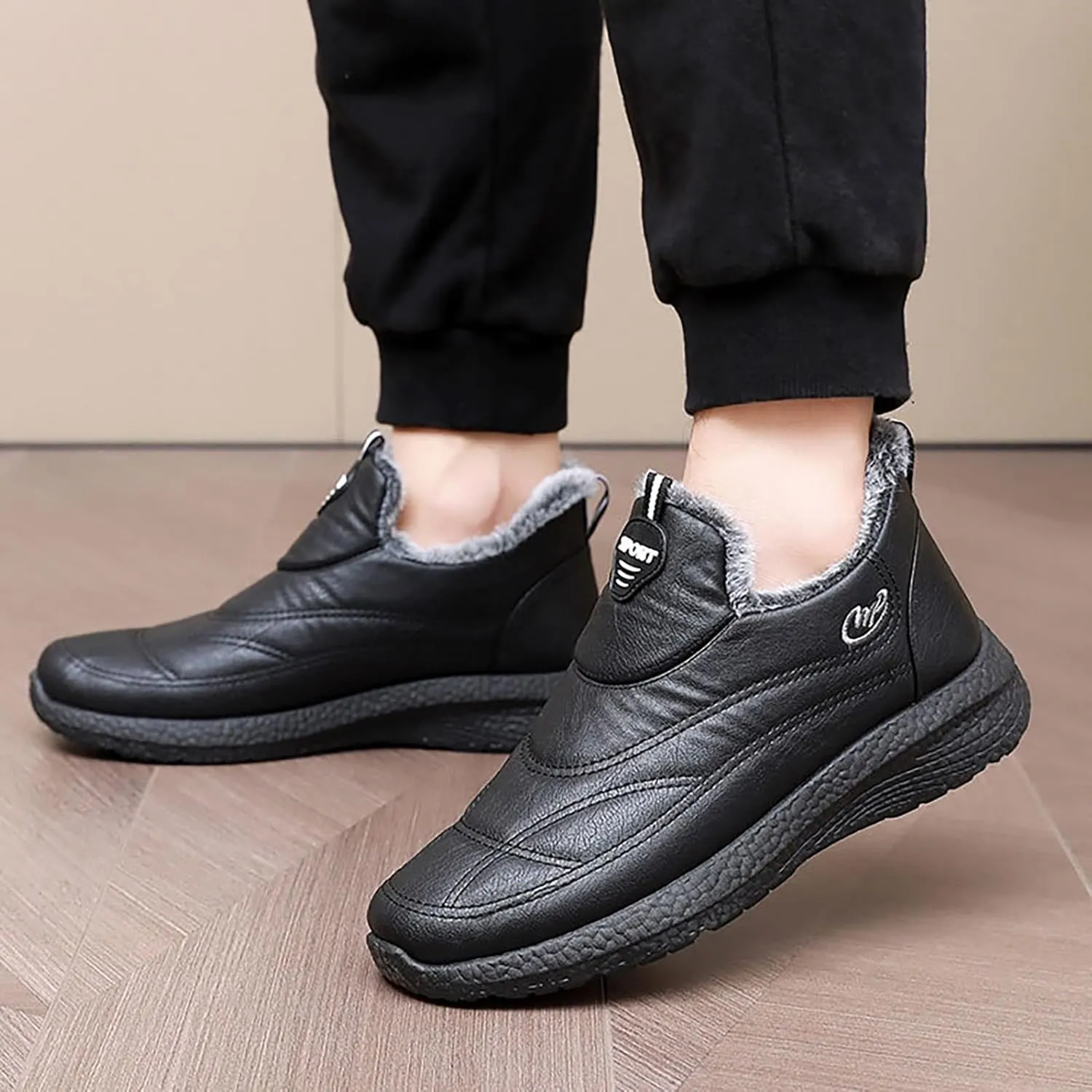Platform Sneakers for Women Black Mens Black Dress Shoes Slip On Casual Shoes Round Toe Flats Comfortable Black Loafers Women Platform White Sneakers Men Wide