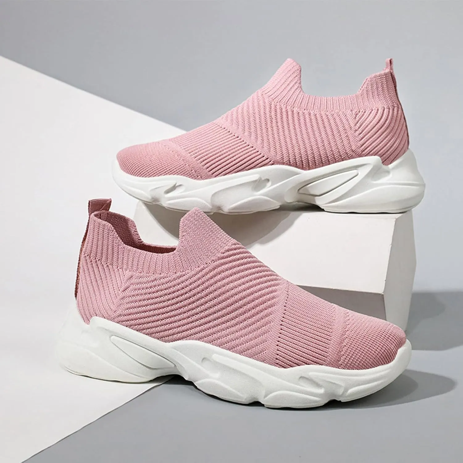 Platform Sneakers for Women Wide Toe Box Senior Womens Slip On Light Weight Walking Shoes White Canvas Shoes Women Wide Chunky Sneakers for Women 2023 Black Black Non Slip Tennis Shoes for Women