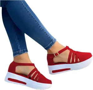 Sandals Women Causal Summer 2023 Peep Toe Platform Sandals Wedges Ankle Buckle Shoes Ladies Flip Flops Sandals