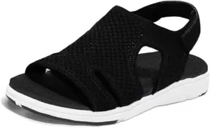Sandals Women Comfortable Dressy Wedge Platform Sandals Ankle Strap Casual Summer Flatform Walking Orthopedic Shoes