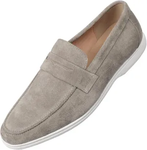 Santimon Men's Leather Dress Loafers - Business & Wedding Shoes | Genuine Leather Derby Moccasins for Suits & Tuxedos | Modern & Comfortable Formal Wear