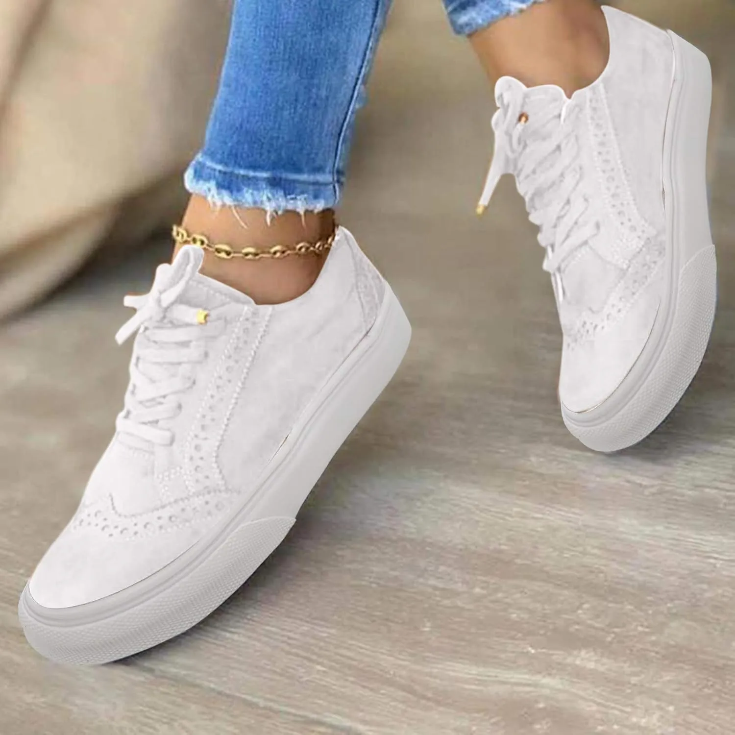 SBGMoSJ Plantar Fasciitis Shoes Women Work Dress Comfy Shoes for Women Slip On Black Shoes Women Slip On Wedges Womens Sneakers Size 11 Walking Zapatos Ortopedicos para Mujer Blancos